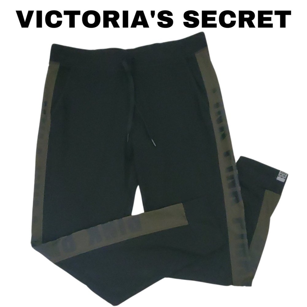 Victoria's Secret Pink Ultimate Yoga Leggings Pant, Black & Olive, Large